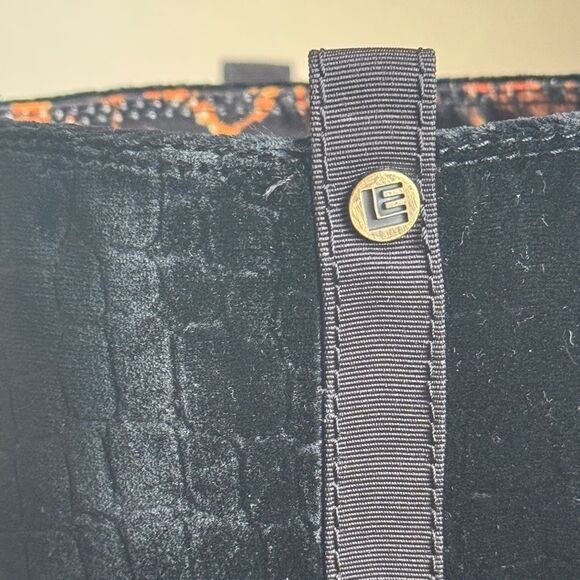 Libby Edelman Black Textured Heeled Boots sz 7.5 - Picture 7 of 16